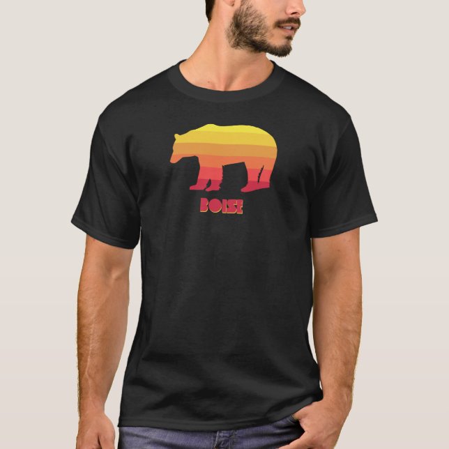 Boise Idaho Rainbow Bear T-Shirt (Front)