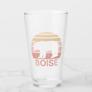 Boise Idaho Retro Bear Glass