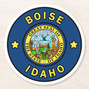 Boise Idaho Round Paper Coaster