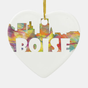 BOISE IDAHO SKYLINE MCLR2 CERAMIC ORNAMENT
