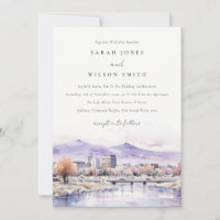 Boise, Idaho Watercolor Landscape Wedding