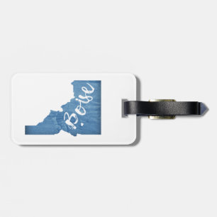 Boise, Idaho Wood Grain Luggage Tag