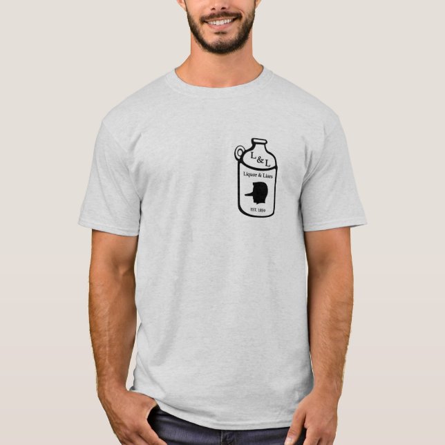 Boisson alcoolisée et T-shirt bilatéral de (Devant)