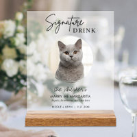 Boisson de signature de mariage de chat Bar à cock