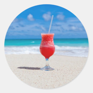 Boisson sur des autocollants de plage