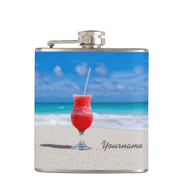 Boisson sur le flacon de coutume de plage (Devant)