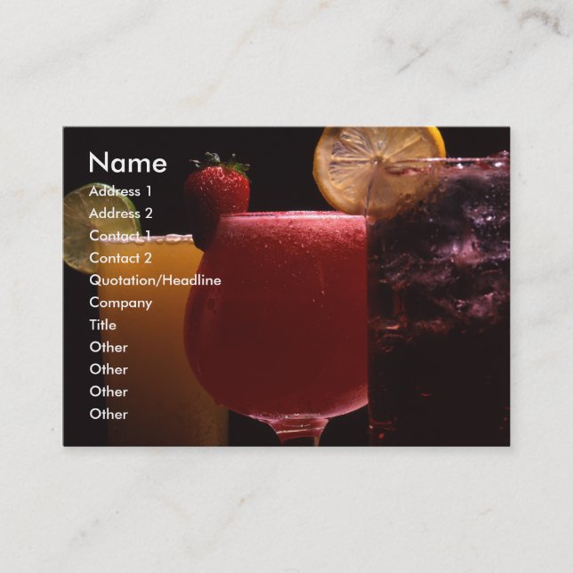 Boissons 1 carte (Devant)