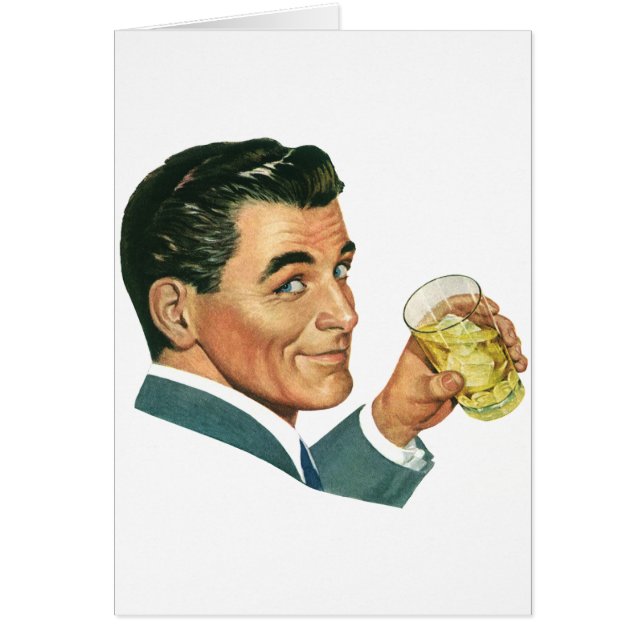 Boissons Cocktails Anciens, Homme Buvant des Boiss (Devant)