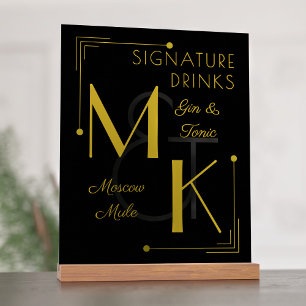 Boissons de signature Art Déco Mariage années 20