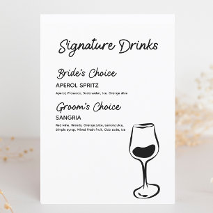 Boissons de signature personnalisables Menu noir e