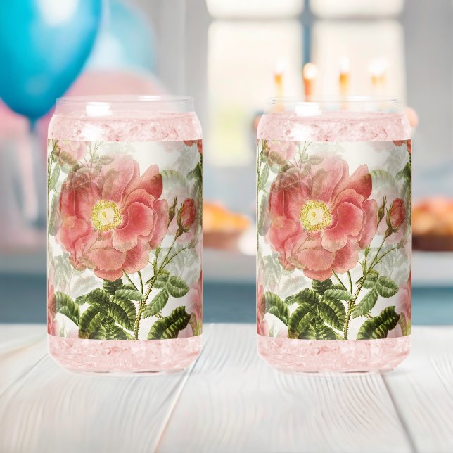 Boissons Embellisées roses Ensemble de verre (Insitu (Baby Shower))