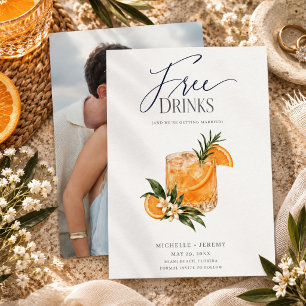 Boissons Gratuites Carte de Sauvegarde de Mariage 