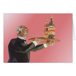 Boissons vintages, Butler Servant du vin sur plate