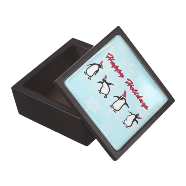 Boîte à bijoux en pingouins (Ouvert)
