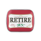 Étain de menthe de cadeau de retraite - retirez