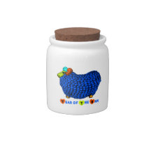 Funky Bleu Bélier chinois Année Zodiac Candy Jar