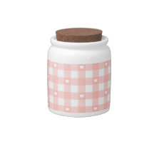 Pouf à damiers orange pêche