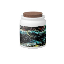 Ténèbres texturées Candy Jar, art de texture Abstr