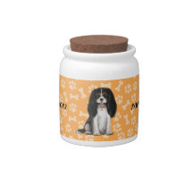 Tri-Color Cavalier King Charles Spaniel Treat Jar