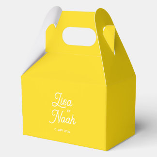 Boite à dragées - Mariage - Colorus - Jaune Citron