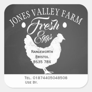 boîte à oeufs libre magasin de la ferme Étiquette