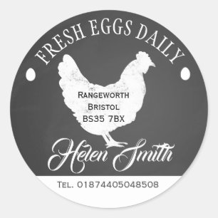 boîte à oeufs libre magasin de la ferme Étiquette