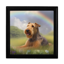 Airedale Terrier Rainbow Bridge Memorial Keepsakal