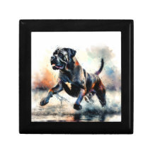 Aquarelle puissante Canne Corso chien