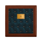 Élégant Cuir Vert, Diamants, Monogramme