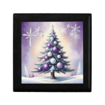 Noël Art Déco Brouillard Violet et Argent