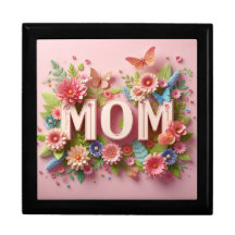 Texte de conception MOM avec Fleurs et Papillons