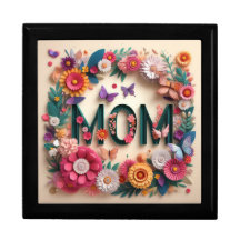 Texte de conception MOM avec Fleurs et Papillons
