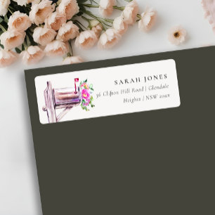 Boîte aux lettres rose vif Floral Nous avons Dépla
