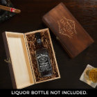 Boîte cadeau en bois gravé classique Liquor Bottle