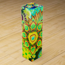 Boîte à cadeaux de la fête du vin brillant