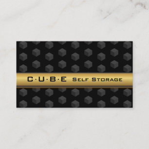 Boîte de Carte de visite de stockage Noir Gold 3D