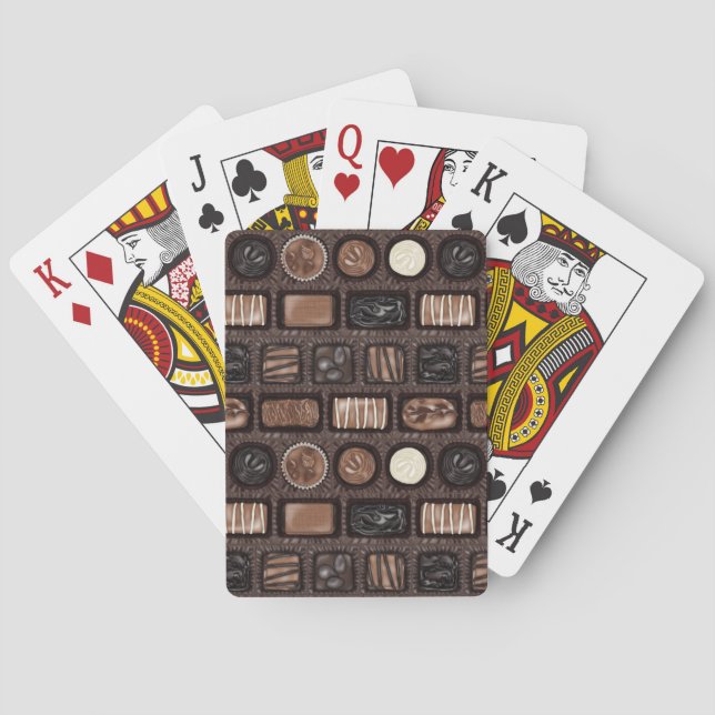 Boîte de chocolats cartes à jouer (dos)