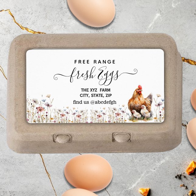 Boîte d'œufs de ferme à l'aquarelle Script  (Créateur téléchargé)