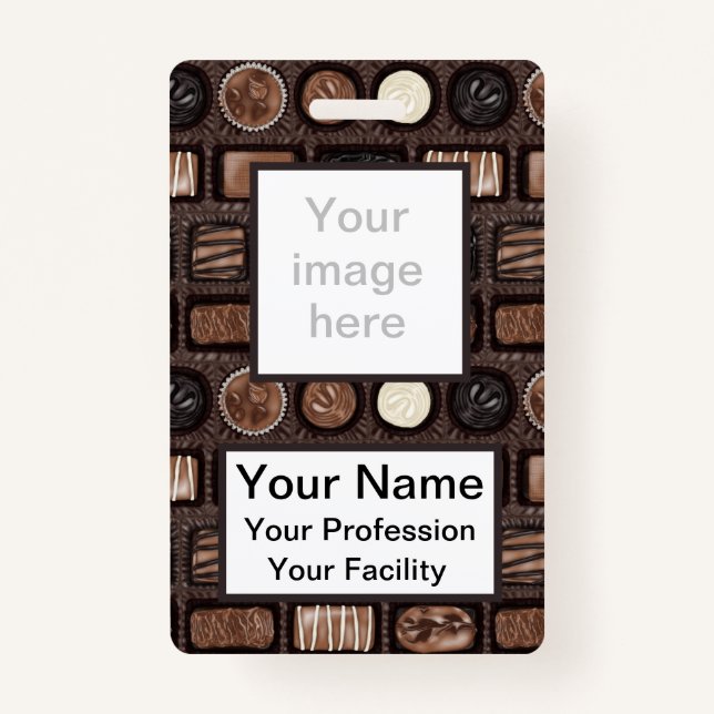 Boîte personnalisée de Badge de Chocolats (Devant)
