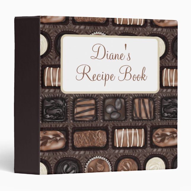 Boîte personnalisée de Classeur de recettes de cho (Devant/Côté)