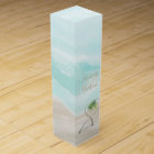 Aquarelle Plage tropicale Boîte à vin de mariage