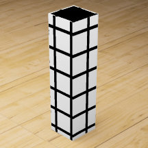 Chèque Motif en noir et blanc Boîte à cadeaux pour