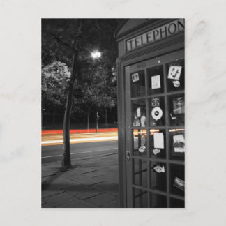 Boîte téléphonique et piste de lumière Carte posta