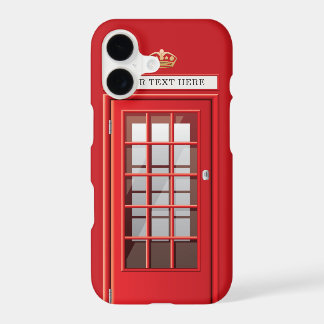 Boîte Téléphonique Rouge Britannique Vintage Monog