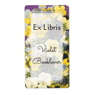 Boite Violets et Pansy Floral Étiquette modifiable