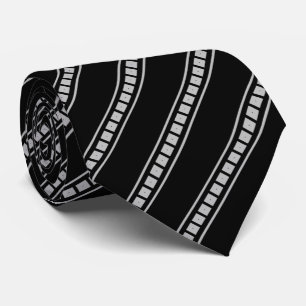 Boîtes à rayures gris noir Cravate masculine