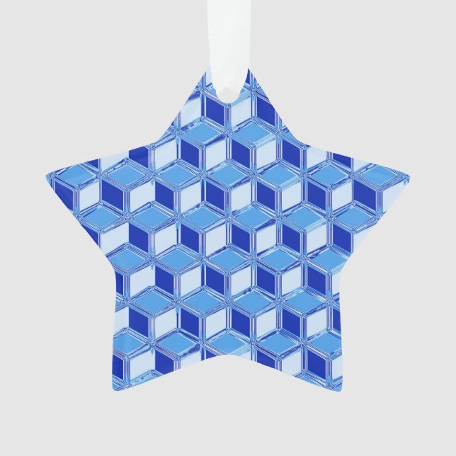 Boîtes Chrome 3-d - bleu cobalt (devant)