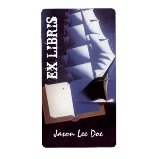 Boîtes Ex Libris Vintage Pirate Voilier