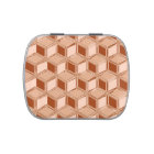 Chrome 3-d boîtes - couleur cuivre