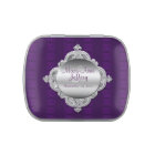 Élégant Purple & Argent Mariage Personnalisé Candy